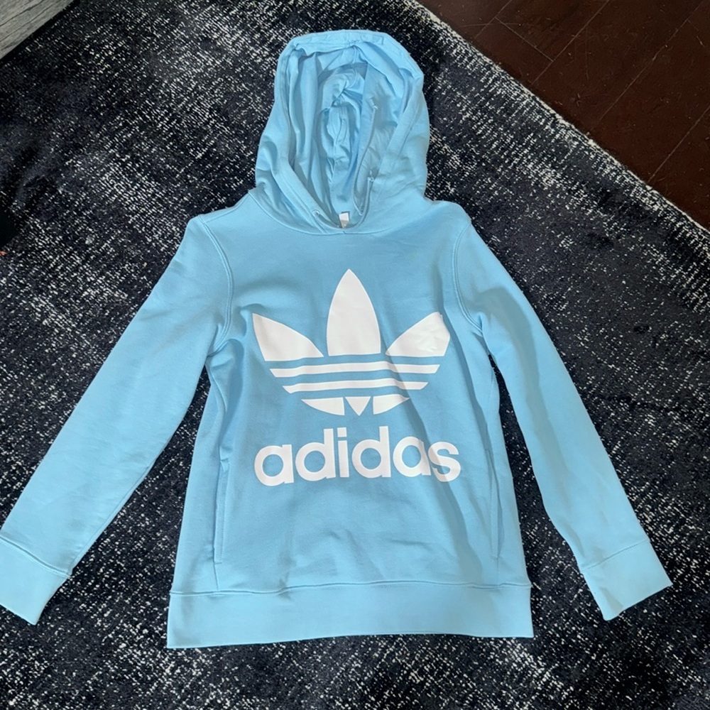 NWOT Adidas Baby Blue Hoodie Size Small